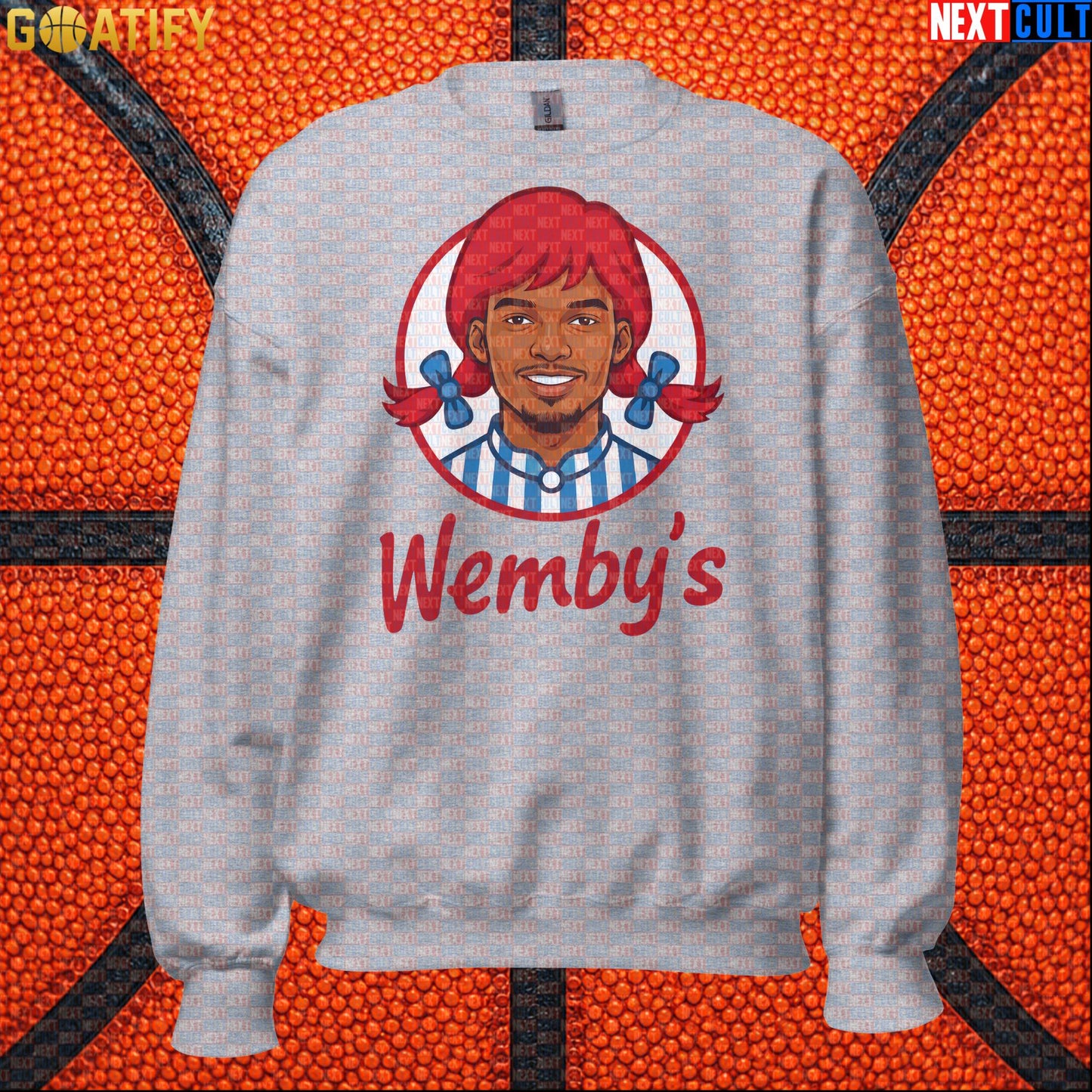 Basketball Sweatshirt Wemby's Logo Parody for Spurs Fans, Game Nights and Funny Gifts |  | ["Basketball", "France", "NBA", "San Antonio Spurs", "Victor Wembanyama", "Wemby"]