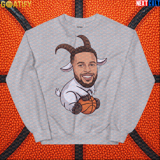 Stephen Curry Sweatshirt GOAT Basketball Crewneck for Warriors Fans, Funny NBA Sports Gift | Sweatshirts | ["Basketball", "Golden State Warriors", "NBA", "NCB", "Stephen Curry"]
