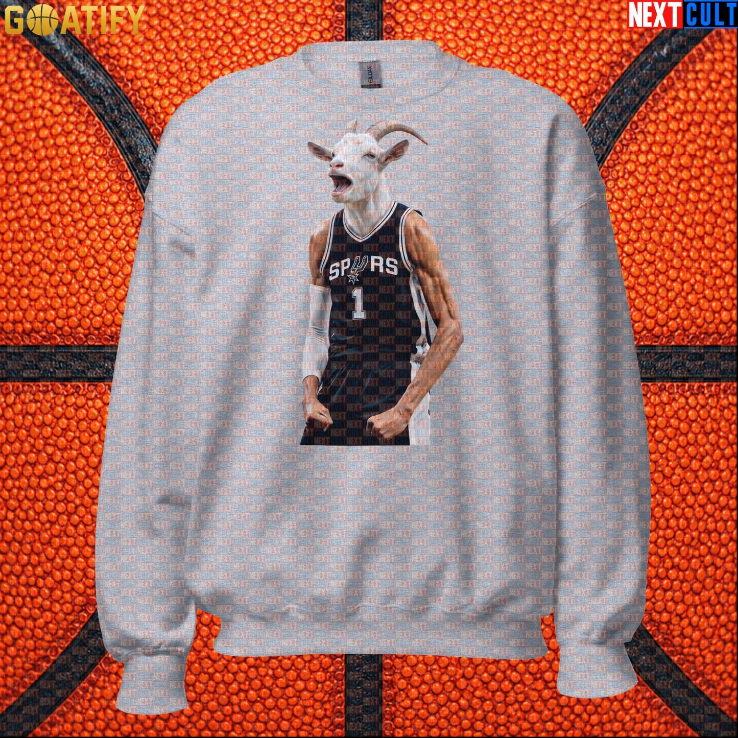 Sweatshirt Victor Wembanyama GOAT Basketball Crewneck for Spurs Fans Funny NBA Sports Gift | Sweatshirts | ["Basketball", "France", "NBA", "NCB", "San Antonio Spurs", "Victor Wembanyama", "Wemby"]