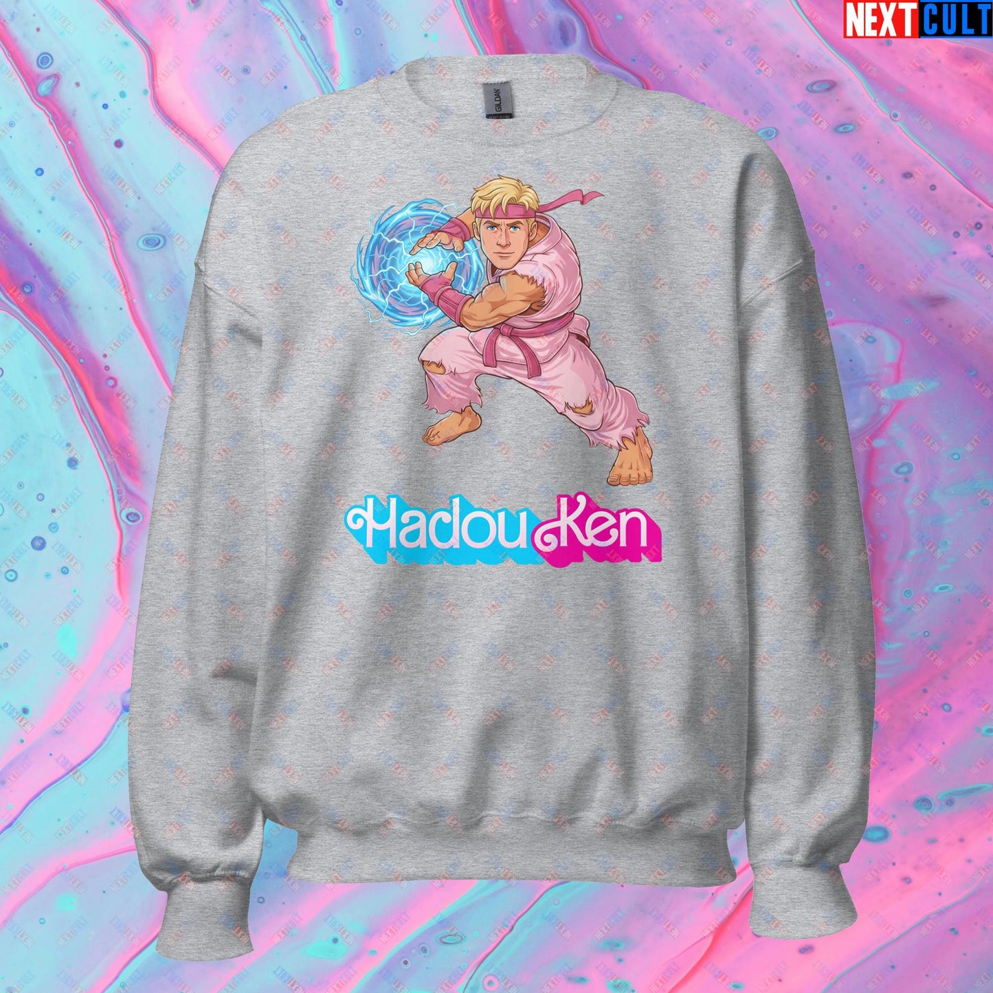 Hadouken Ken Barbie Ryan Gosling Street Fighter Funny Unisex Sweatshirt Sport Grey Sweatshirts Next Cult Brand
