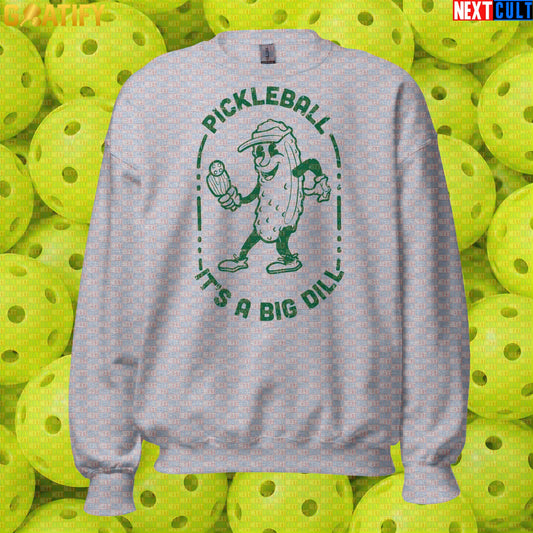 Pickleball Sweatshirt It's a Big Dill Vintage Pickle Joke for Players & Sports Fans | Sweatshirts | ["NCB", "Pickleball"]