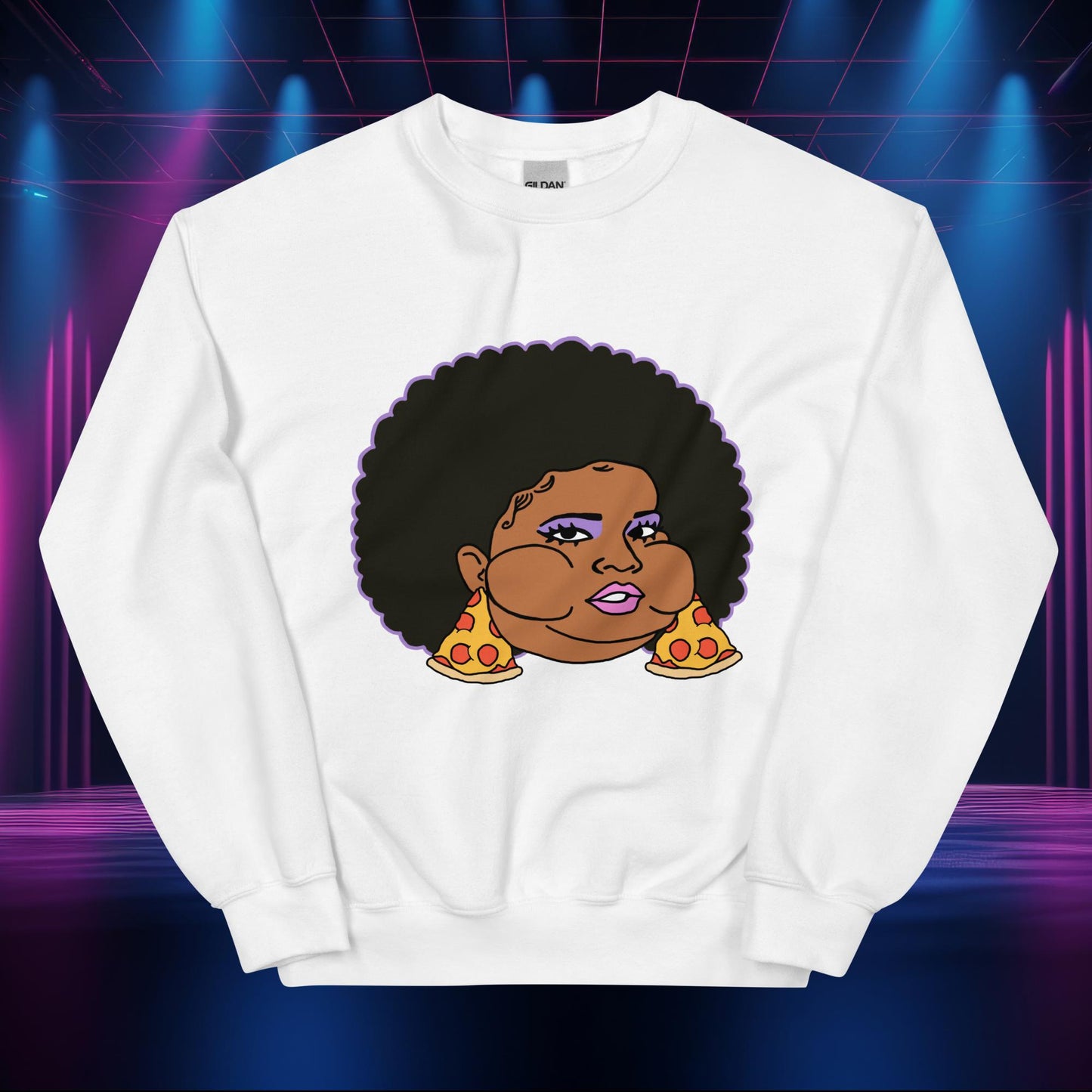 Pizzo Lizzo Pizza Lizzo Merch Lizzo Gift Body Positivity Body empowerment Lizzo Unisex Sweatshirt White Sweatshirts Lizzo Music Next Cult Brand