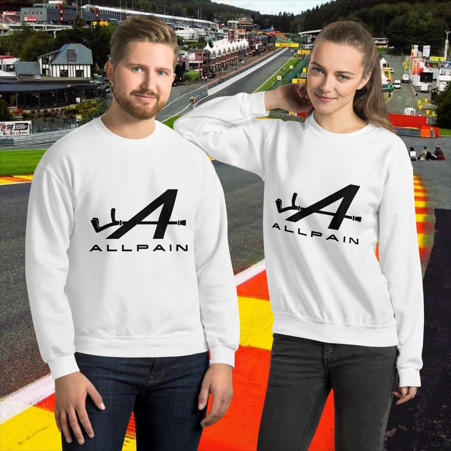 Allpain Alpine F1 Formula 1 Pierre Gasly Esteban Ocon Alpine Unisex Sweatshirt White Sweatshirts Alpine F1 Next Cult Brand