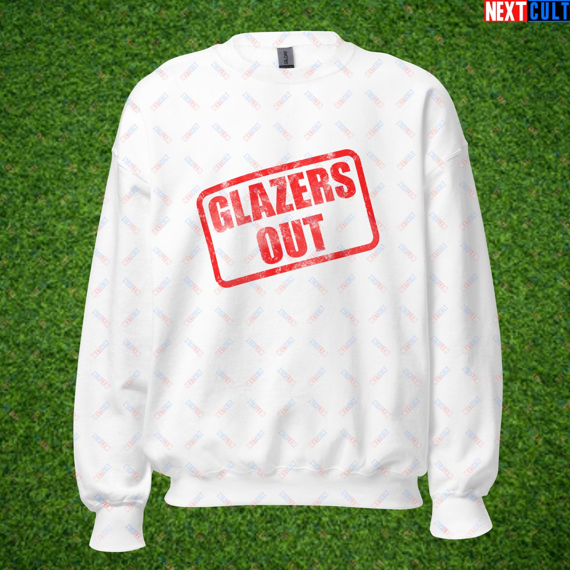 Glazers Out Stop The Glazers Ruining Manchester United Fan Protest Against Glazers Unisex Sweatshirt White Sweatshirts Football GlazersOut Manchester United RatcliffeOut Next Cult Brand