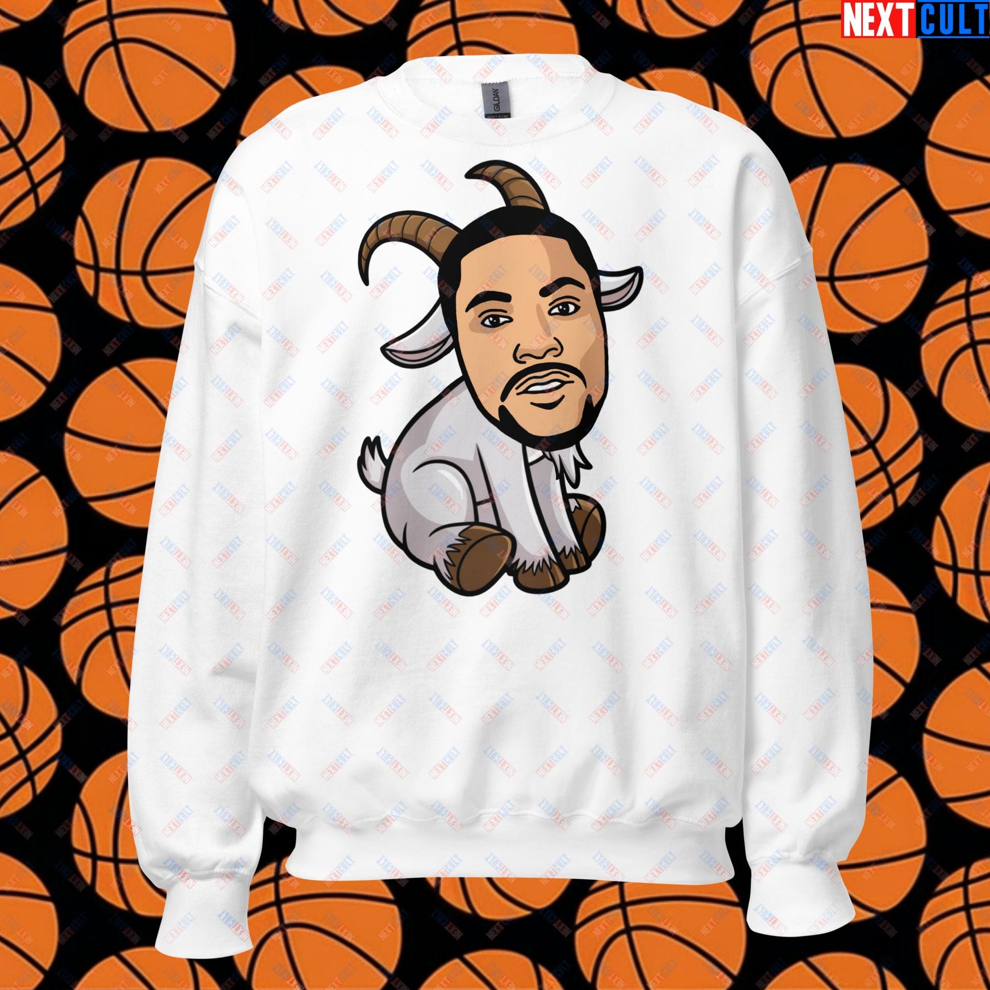 Derrick Rose G.O.A.T. Sweatshirt - Funny Basketball Meme Jumper - Greatest of All Time Pullover for Basketball Fans - Perfect Gift for Derrick Rose Fans Unisex Sweatshirt White Sweatshirts Basketball Chicago Bulls Derrick Rose G.O.A.T. NBA Next Cult Brand