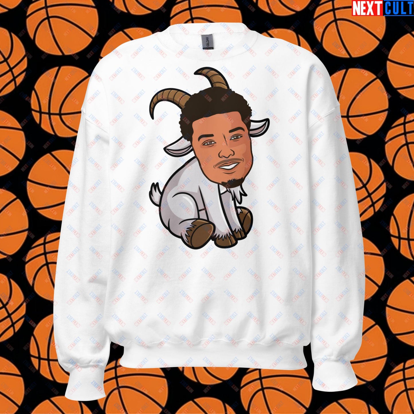 Wemby G.O.A.T. Sweatshirt - Victor Wembanyama Funny Basketball Meme Pullover - Greatest of All Time Jumper for Basketball Fans - Perfect Gift for Wemby Fans Unisex Sweatshirt White Sweatshirts Basketball G.O.A.T. NBA San Antonio Spurs Victor Wembanyama Wemby Next Cult Brand