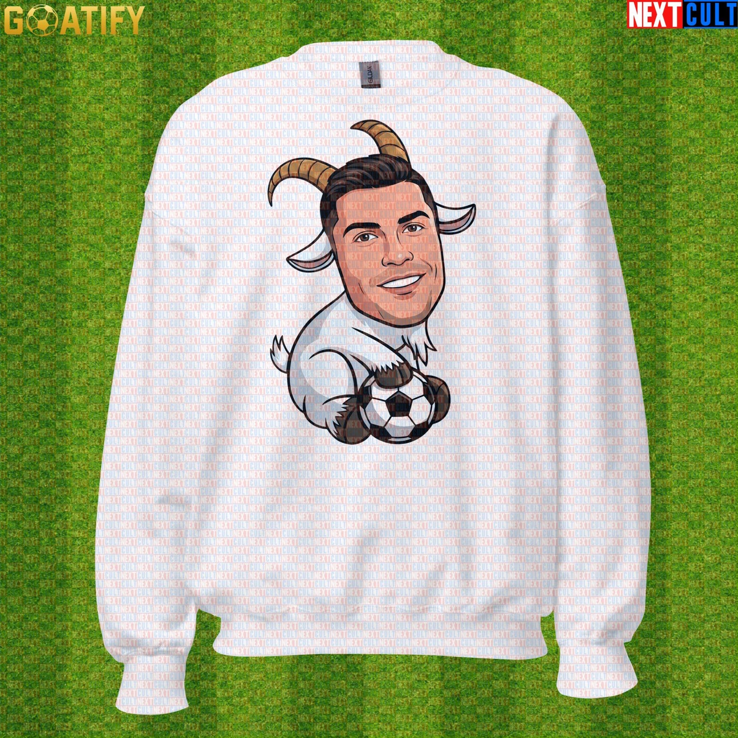 Cristiano Ronaldo Sweatshirt – GOAT Soccer Crewneck Gift for Portugal and World Cup Fans |  | ["Al Nassr", "Cristiano Ronaldo", "Football", "Juventus", "Manchester United", "Portugal", "Real Madrid", "Soccer"]