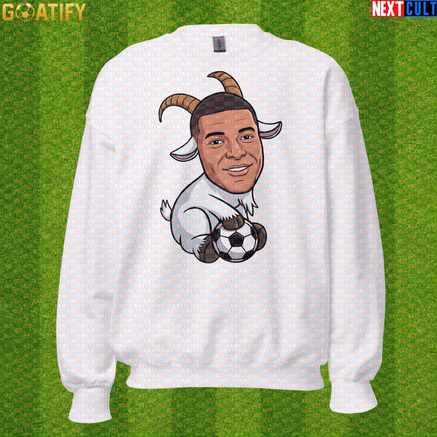 Kylian Mbappe Sweatshirt – GOAT Soccer Crewneck Football Gift for France and Real Madrid Fans |  | ["Football", "France", "Kylian Mbappe", "PSG", "Real Madrid", "Soccer"]
