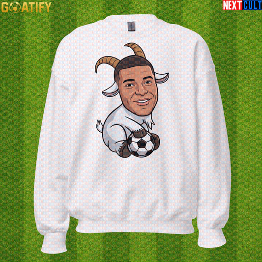 Kylian Mbappe Sweatshirt – GOAT Soccer Crewneck Football Gift for France and Real Madrid Fans |  | ["Football", "France", "Kylian Mbappe", "PSG", "Real Madrid", "Soccer"]