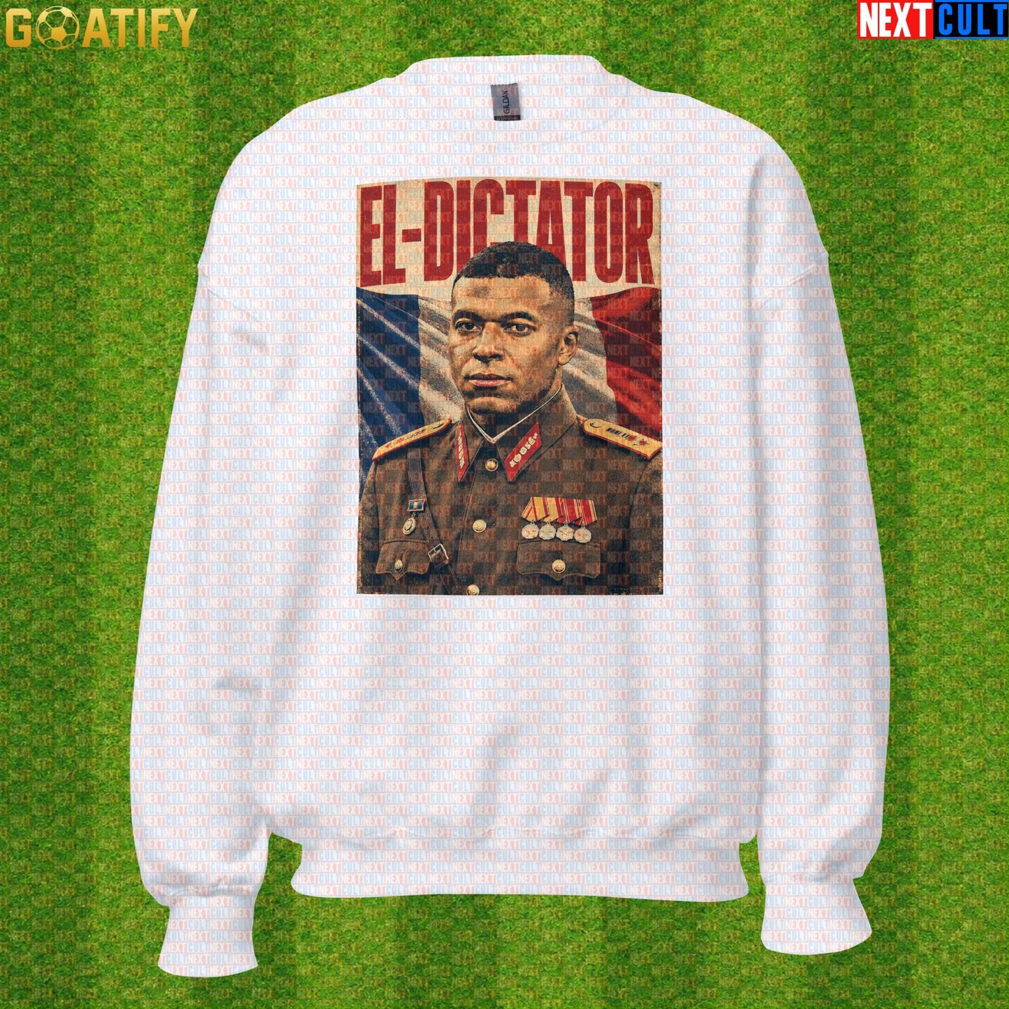 Kylian Mbappe Sweatshirt – El Dictator Retro Soccer Meme Crewneck for World Cup Fans |  | ["Football", "France", "Kylian Mbappe", "PSG", "Real Madrid", "Soccer"]