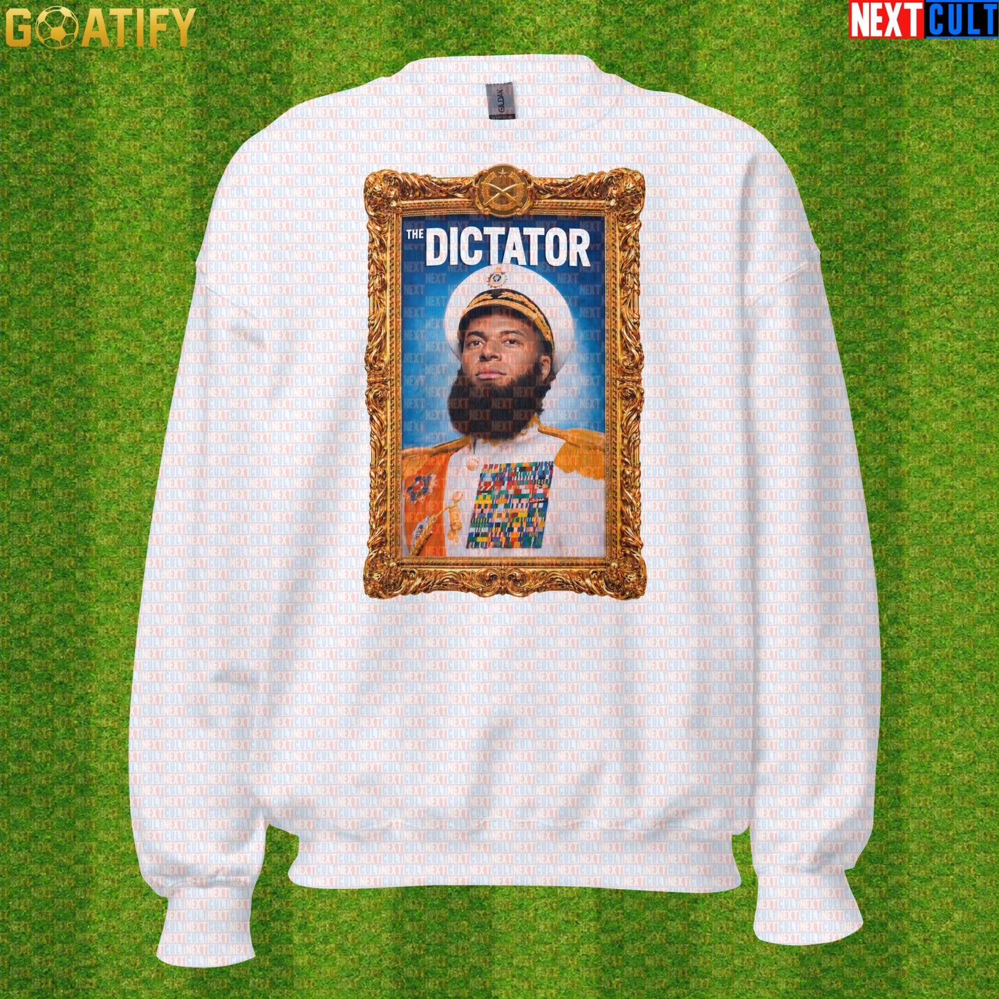 Kylian Mbappe Sweatshirt – Regal El Dictator Soccer Crewneck for France Football Fans White Next Cult Brand