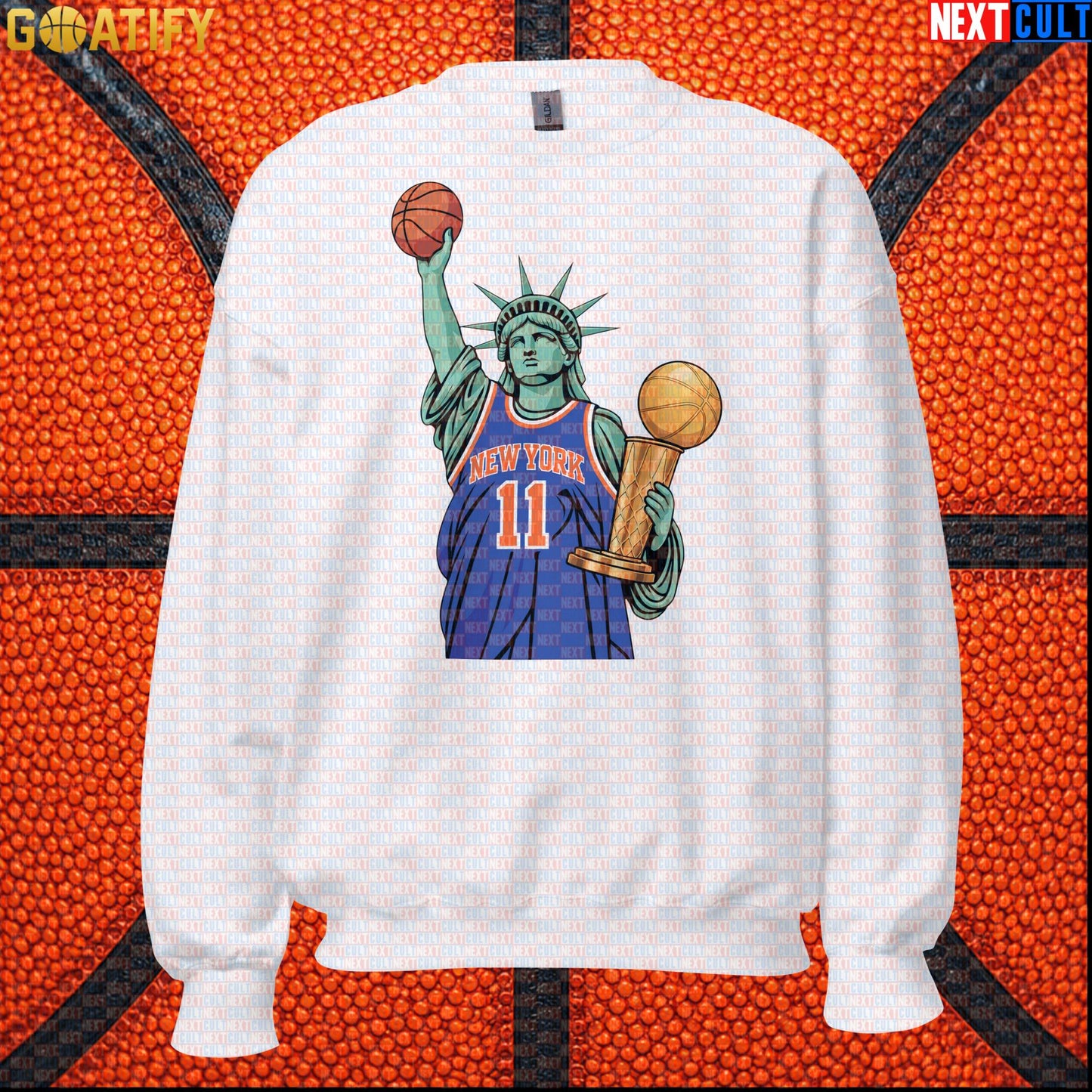 New York Knicks Sweatshirt – 2026 NBA Champions Crewneck for NYC Basketball Supporters White Next Cult Brand