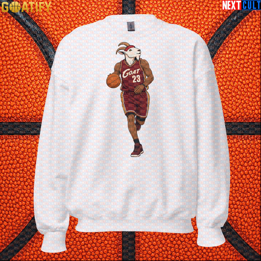 LeBron James Sweatshirt – Cleveland GOAT Crewneck Gift for Cavaliers Basketball Fans |  | ["Basketball", "Cleveland Cavaliers", "LeBron James", "NBA"]