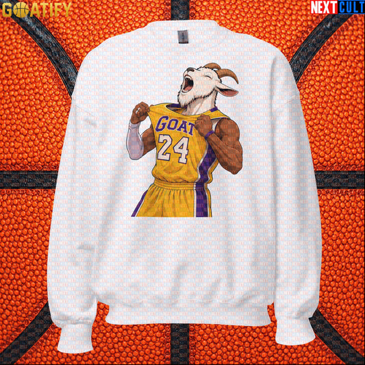 Kobe Bryant Sweatshirt – Black Mamba No. 24 GOAT Crewneck for Lakers Basketball Fans White Sweatshirts Next Cult Brand