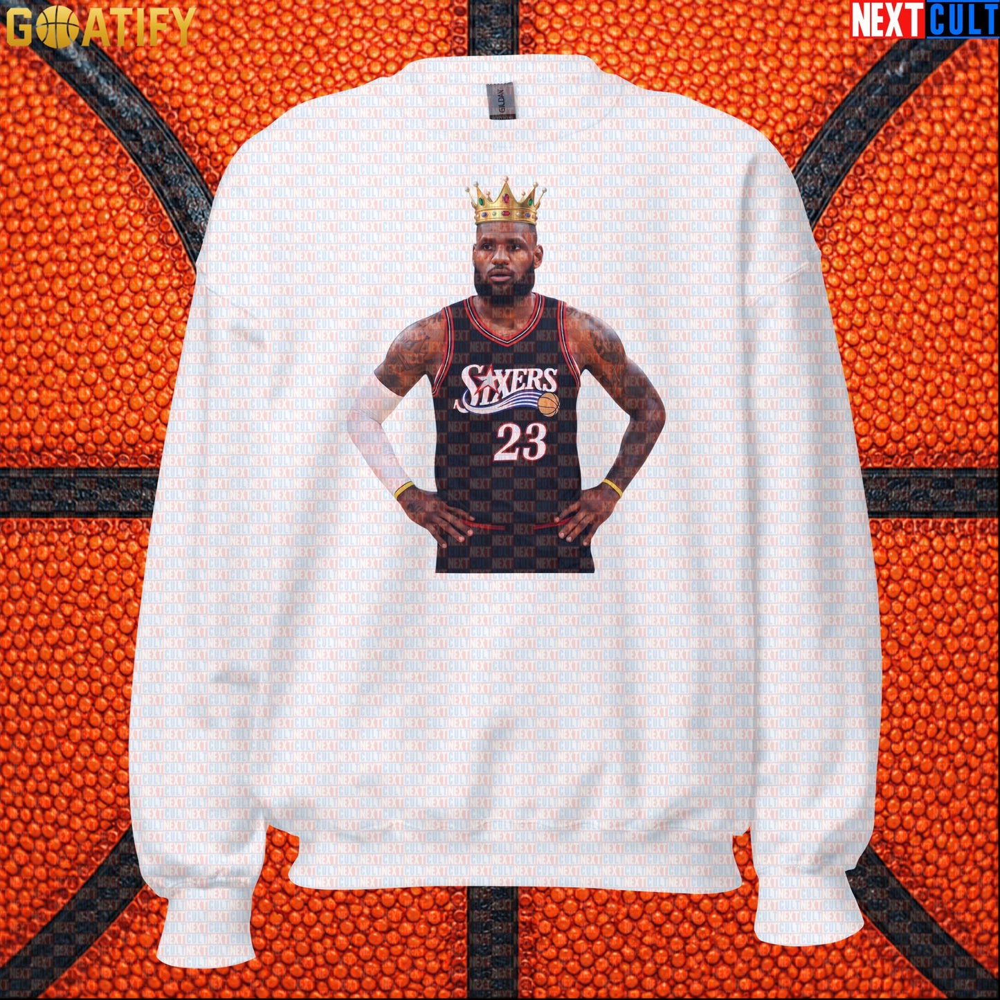 LeBron James Sweatshirt – King of Philly 76ers Basketball Crewneck for NBA Fans & Gifts |  | ["Basketball", "LeBron James", "NBA", "Philadelphia 76ers"]