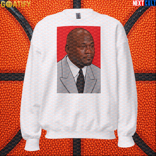 Michael Jordan Sweatshirt Crying Jordan Meme Crewneck Gift for Chicago Bulls NBA Fans |  | ["Basketball", "Chicago Bulls", "Michael Jordan", "NBA"]