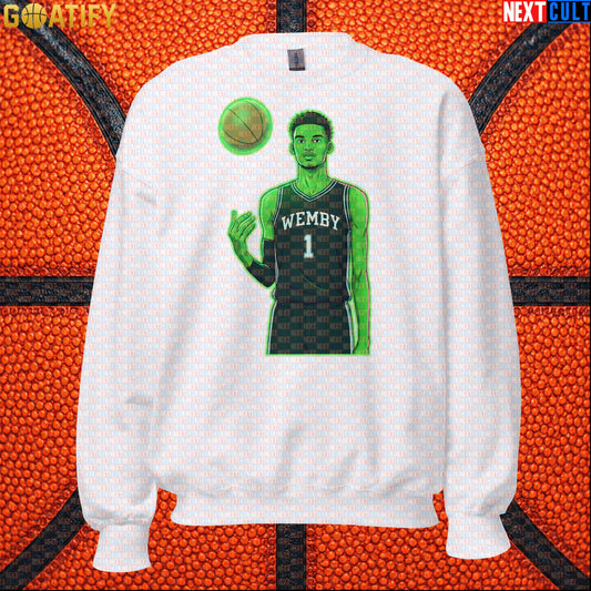 Basketball Sweatshirt Alien Wemby Sci-Fi Graphic for Spurs Fans, Winter Games and Gifts |  | ["Basketball", "France", "NBA", "San Antonio Spurs", "Victor Wembanyama", "Wemby"]