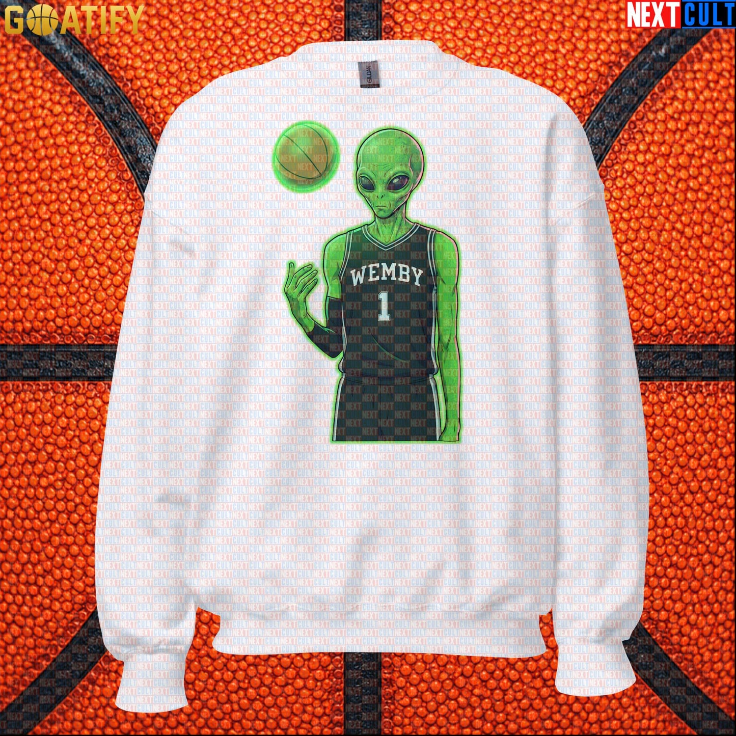 Basketball Sweatshirt Alien Wemby Graphic for Spurs Fans, Victor Wembanyama NBA Gift |  | ["Basketball", "France", "NBA", "San Antonio Spurs", "Victor Wembanyama", "Wemby"]