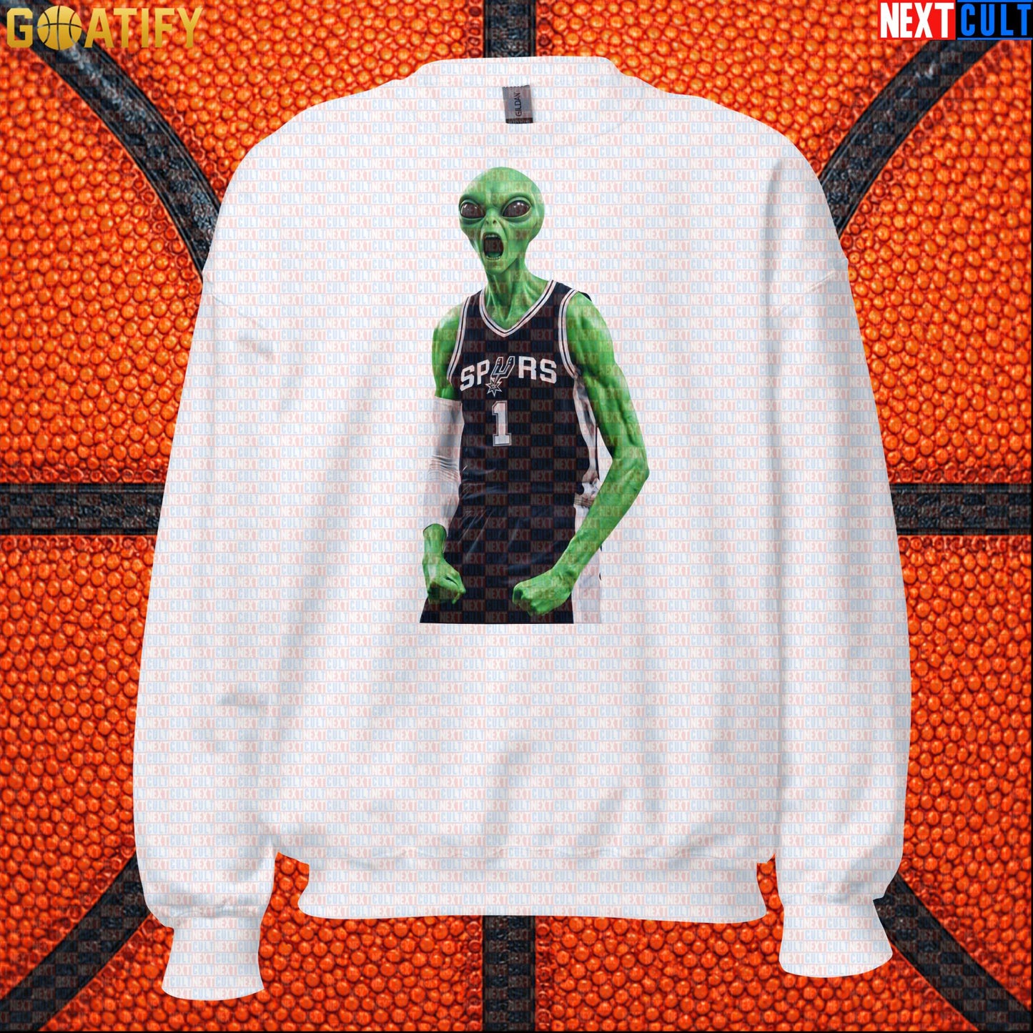 Basketball Sweatshirt Alien Wemby Celebration Graphic for Victor Wembanyama and Spurs Fans |  | ["Basketball", "France", "NBA", "San Antonio Spurs", "Victor Wembanyama", "Wemby"]