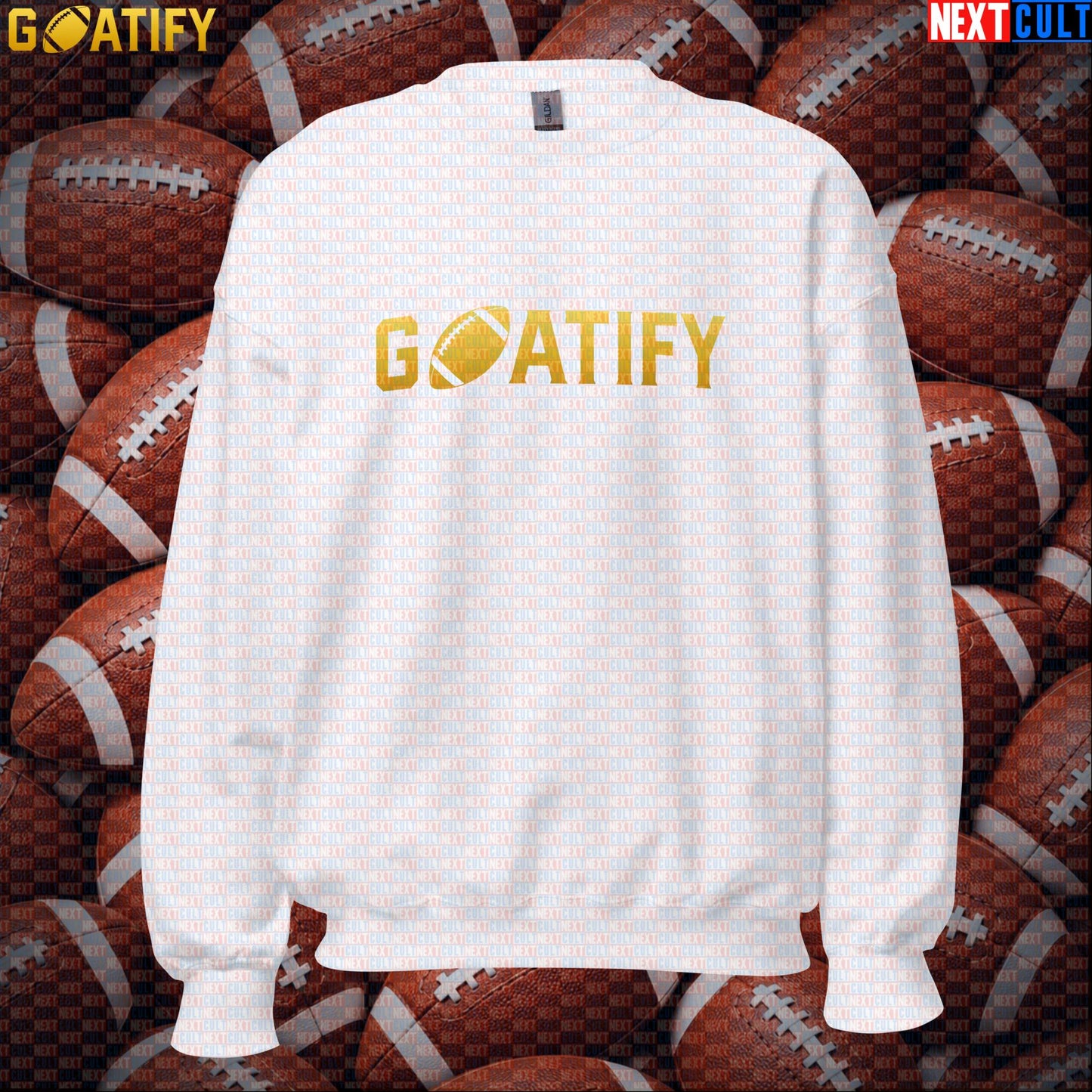 Sweatshirt GOATIFY Football GOAT Crewneck for NFL Fans Greatest of All Time Sports Gift | Sweatshirts | ["American Football", "NCB", "NFL"]