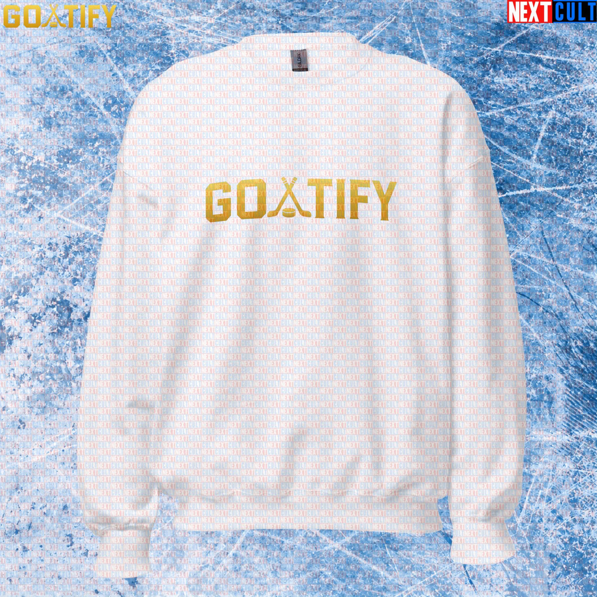 Hockey GOAT Sweatshirt GOATIFY Gold Logo Crewneck for NHL Fans & Ice Hockey Gifts | Sweatshirts | ["Hockey", "NCB", "NHL"]