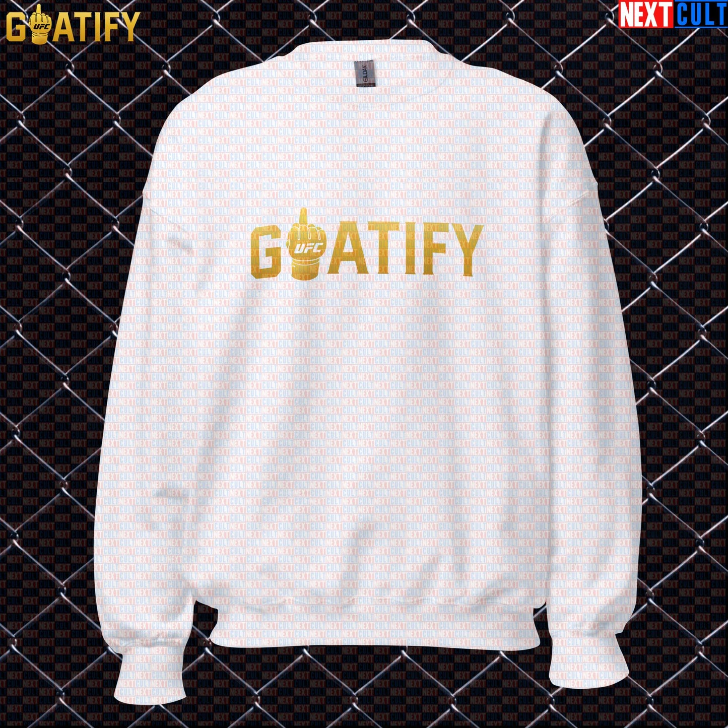 MMA GOAT Sweatshirt Gold Middle Finger Fight Crewneck for UFC Fans & Fighter Gifts | GOATIFY | Sweatshirts | ["Martial Arts", "MMA", "NCB", "UFC"]