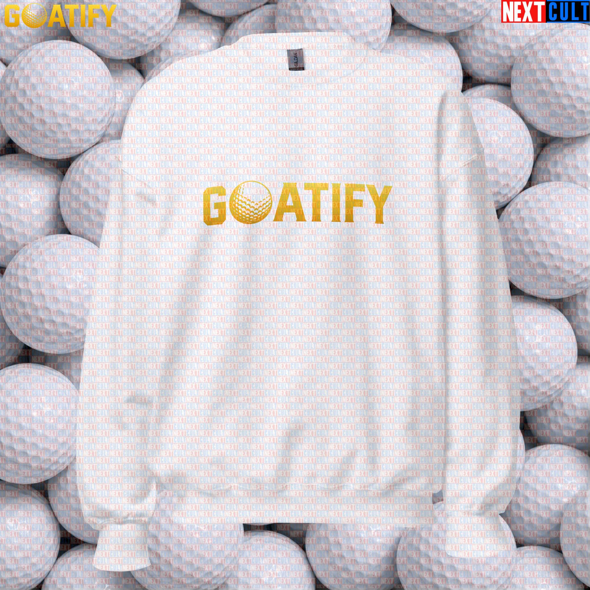 Golf GOAT Sweatshirt Golden Golf Ball Crewneck for Golfers, Sports Fans & Gifts | GOATIFY | Sweatshirts | ["Golf", "NCB", "PGA"]