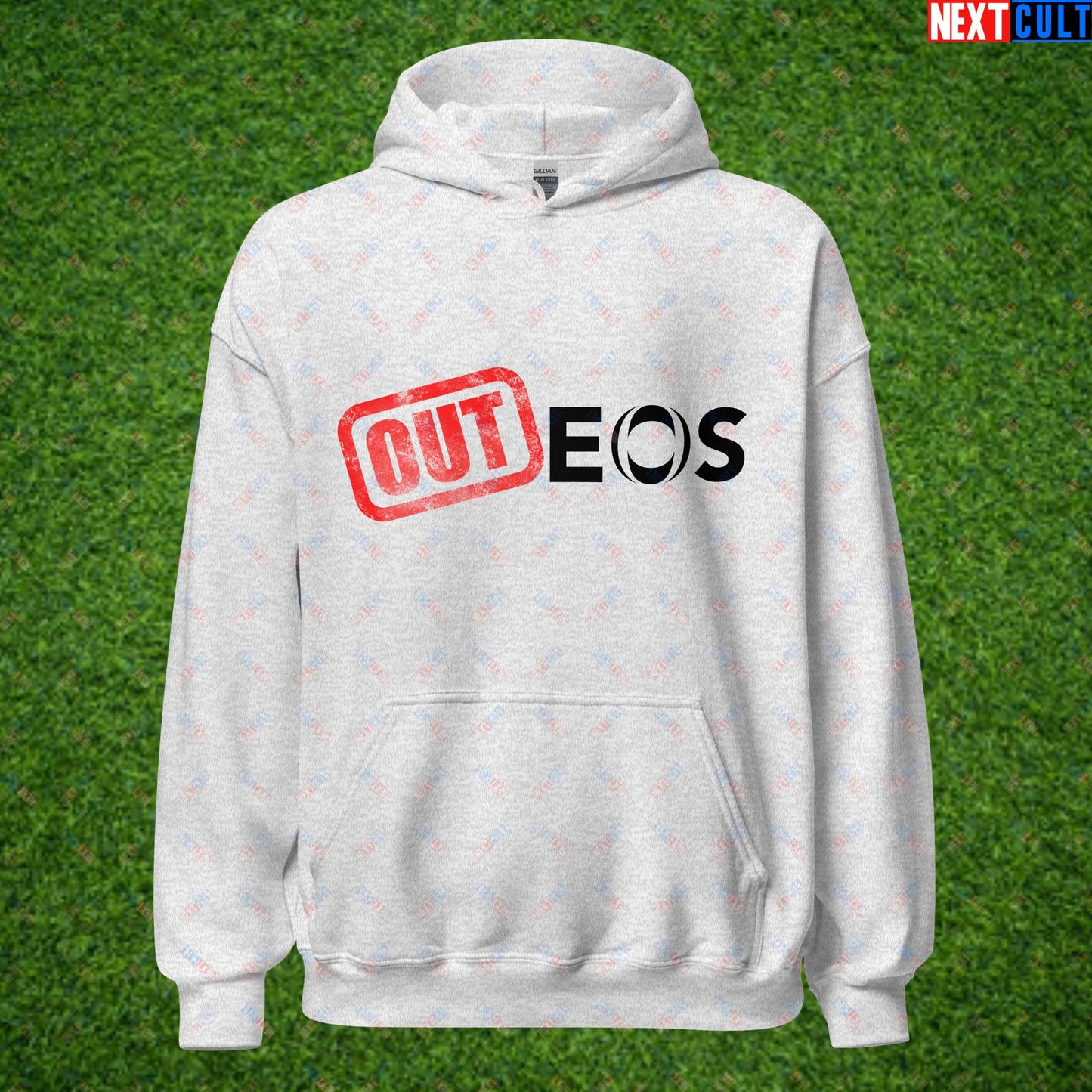 OUTEOS INEOS OUT Manchester United Protest Against Glazers, Ratcliffe and Ineos Unisex Hoodie Ash Hoodies Football GlazersOut Manchester United RatcliffeOut Next Cult Brand