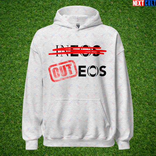 Stop INEOS, OUTEOS Manchester United Supporter Protest Against Glazers, Ineos and Ratcliffe Unisex Hoodie Ash Hoodies Football GlazersOut Manchester United RatcliffeOut Next Cult Brand