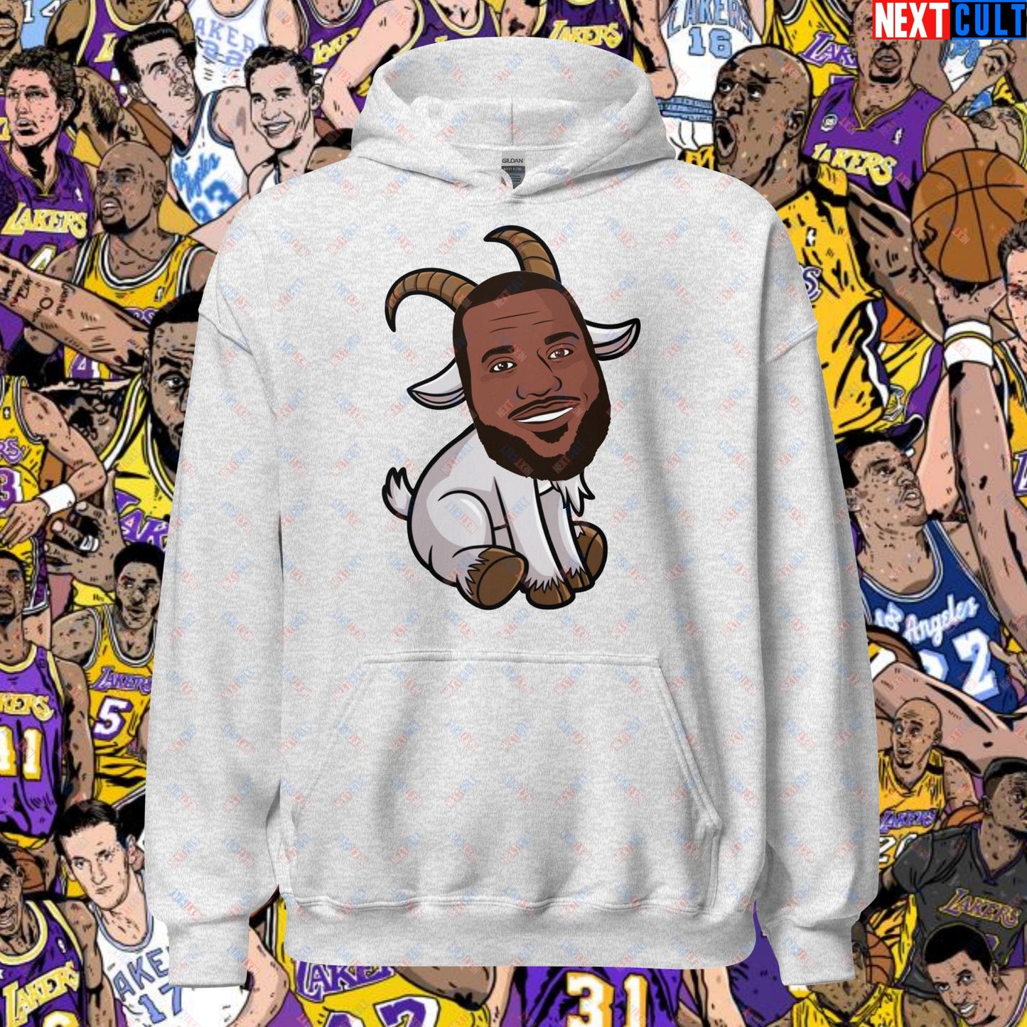 LeBron James G.O.A.T. Hoodie - Greatest of All Time Basketball Sweatshirt - Settle the Debate NBA Meme Hoodie for Fans - Perfect Gift for Basketball Lovers Unisex Hoodie Ash Hoodies Basketball Cleveland Cavaliers G.O.A.T. LeBron James Los Angeles Lakers Miami Heat NBA Next Cult Brand