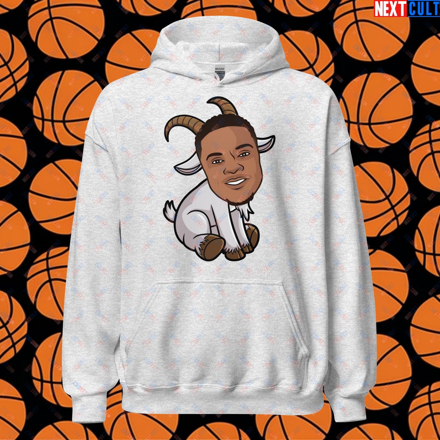 Russell Westbrook G.O.A.T. Hoodie - Funny Basketball Meme Sweatshirt - Greatest of All Time Pullover for Basketball Fans - Perfect Gift for Westbrook Fans Unisex Hoodie Ash Hoodies Basketball Denver Nuggets G.O.A.T. NBA Oklahoma City Thunder Russell Westbrook Next Cult Brand