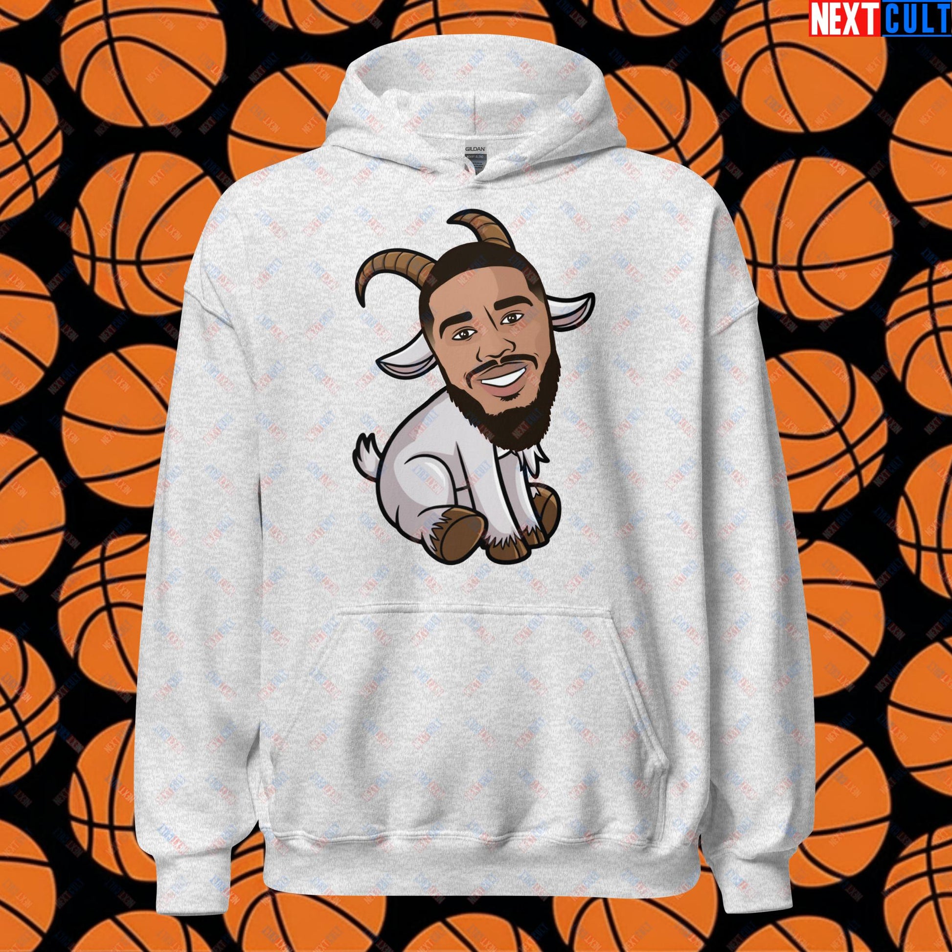 Jayson Tatum G.O.A.T. Hoodie - Funny Basketball Meme Sweatshirt - Greatest of All Time Pullover for Celtics Fans - Perfect Gift for Jayson Tatum Fans Unisex Hoodie Ash Hoodies Basketball Boston Celtics G.O.A.T. Jayson Tatum NBA Next Cult Brand