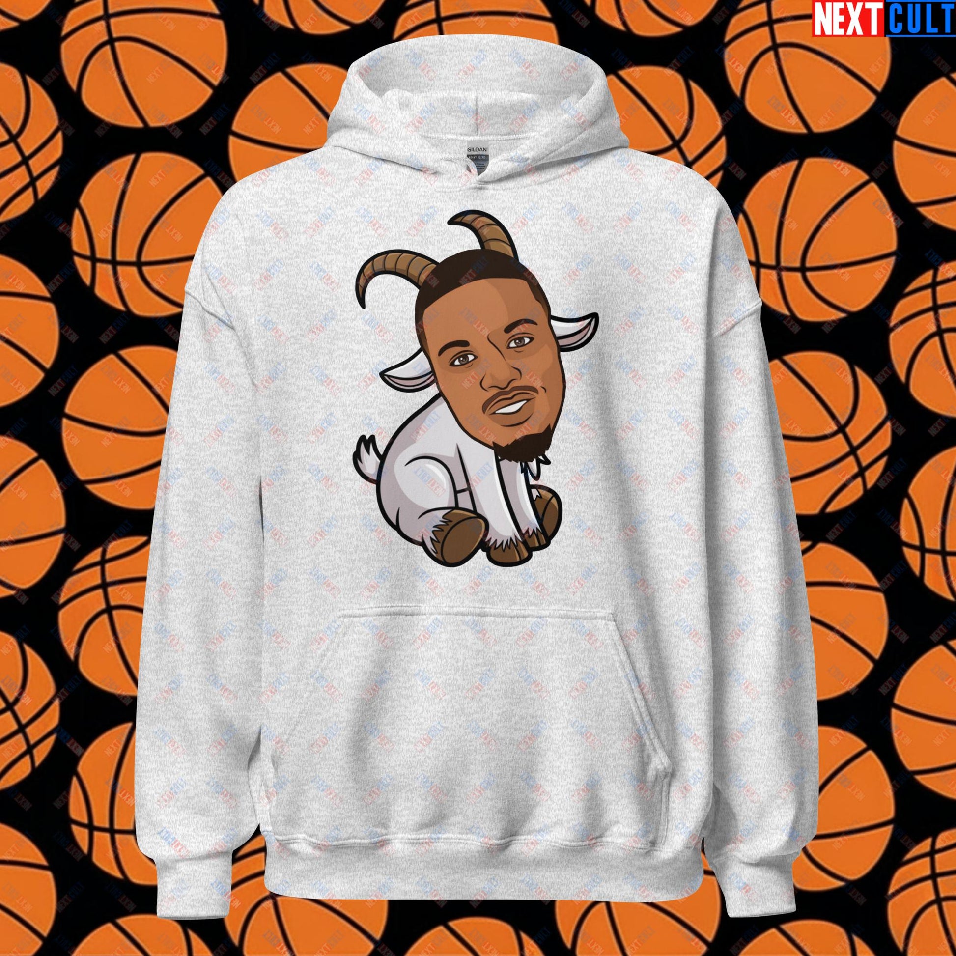 Damian Lillard G.O.A.T. Hoodie - Funny Basketball Meme Sweatshirt - Greatest of All Time Pullover for Basketball Fans - Perfect Gift for Damian Lillard Fans Unisex Hoodie Ash Hoodies Basketball Damian Lillard G.O.A.T. Milwaukee Bucks NBA Portland Trail Blazers Next Cult Brand