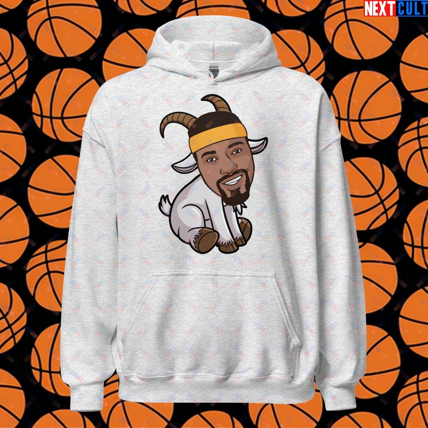 Wilt Chamberlain G.O.A.T. Hoodie - Funny Basketball Meme Sweatshirt - Greatest of All Time Pullover for Basketball Fans - Perfect Gift for Wilt Chamberlain Fans Unisex Hoodie Ash Hoodies Basketball G.O.A.T. Golden State Warriors Los Angeles Lakers NBA Philadelphia 76ers Wilt Chamberlain Next Cult Brand