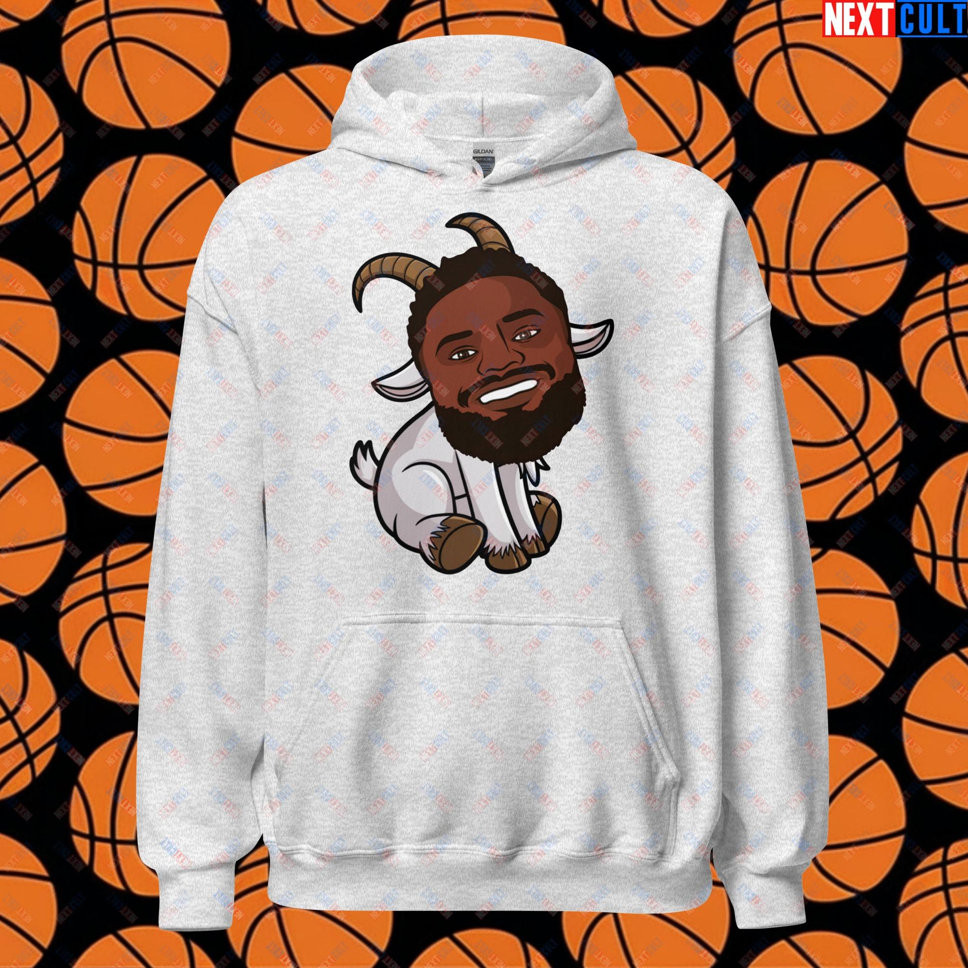 Zion Williamson G.O.A.T. Hoodie - Funny Basketball Meme Sweatshirt - Greatest of All Time Pullover for Basketball Fans - Perfect Gift for Zion Williamson Fans Unisex Hoodie Ash Hoodies Basketball G.O.A.T. NBA New Orleans Pelicans Zion Williamson Next Cult Brand