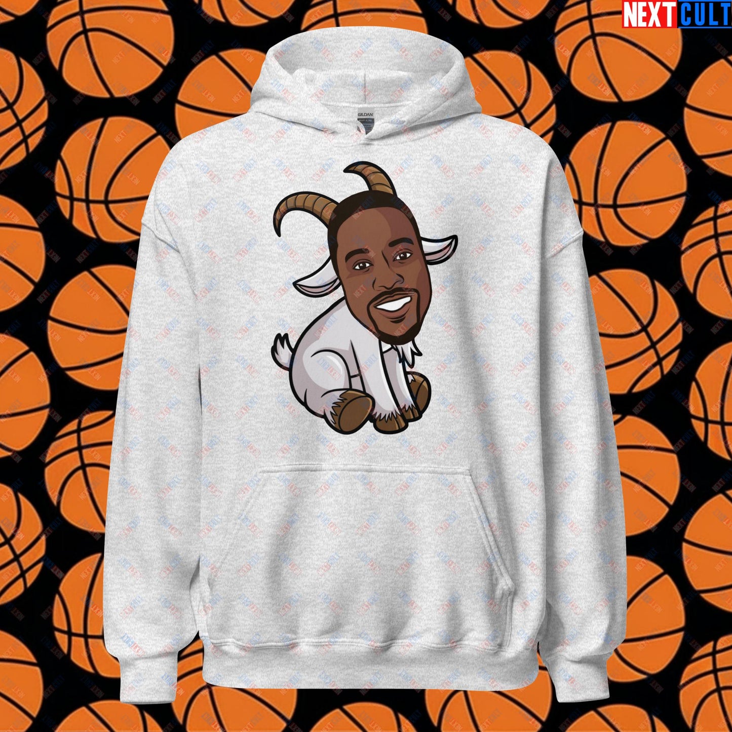 Dwight Howard GOAT Hoodie - Funny Basketball Meme Sweatshirt - Greatest of All Time Pullover for Basketball Fans - Perfect Gift for Dwight Howard Fans Unisex Hoodie Ash Hoodies Basketball Dwight Howard G.O.A.T. Los Angeles Lakers NBA Orlando Magic Next Cult Brand