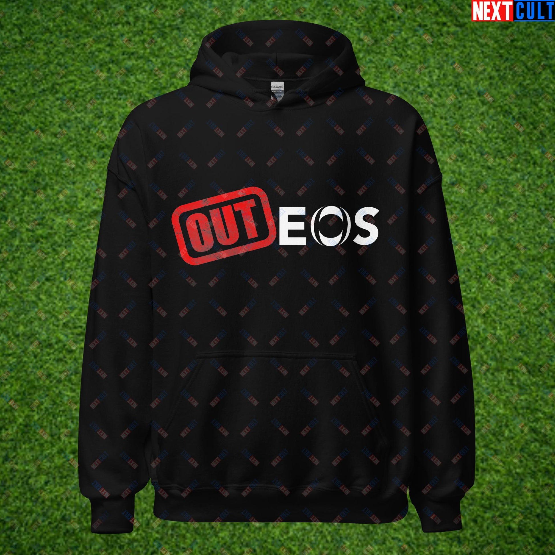 OUTEOS INEOS OUT Manchester United Protest Against Glazers, Ineos and Ratcliffe Unisex Hoodie Black Hoodies Football GlazersOut Manchester United RatcliffeOut Next Cult Brand