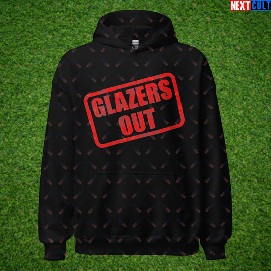 Glazers Out Stop The Glazers Ruining Manchester United Fan Protest Against Glazers Unisex Hoodie Black Hoodies Football GlazersOut Manchester United Next Cult Brand