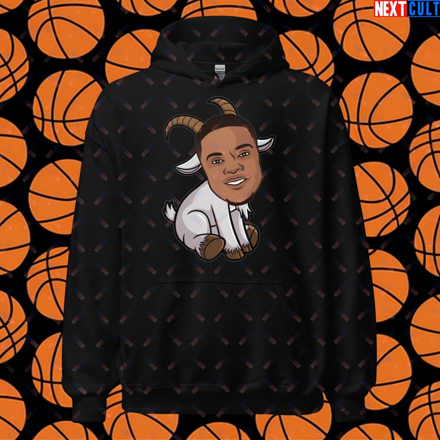 Russell Westbrook G.O.A.T. Hoodie - Funny Basketball Meme Sweatshirt - Greatest of All Time Pullover for Basketball Fans - Perfect Gift for Westbrook Fans Unisex Hoodie Black Hoodies Basketball Denver Nuggets G.O.A.T. NBA Oklahoma City Thunder Russell Westbrook Next Cult Brand