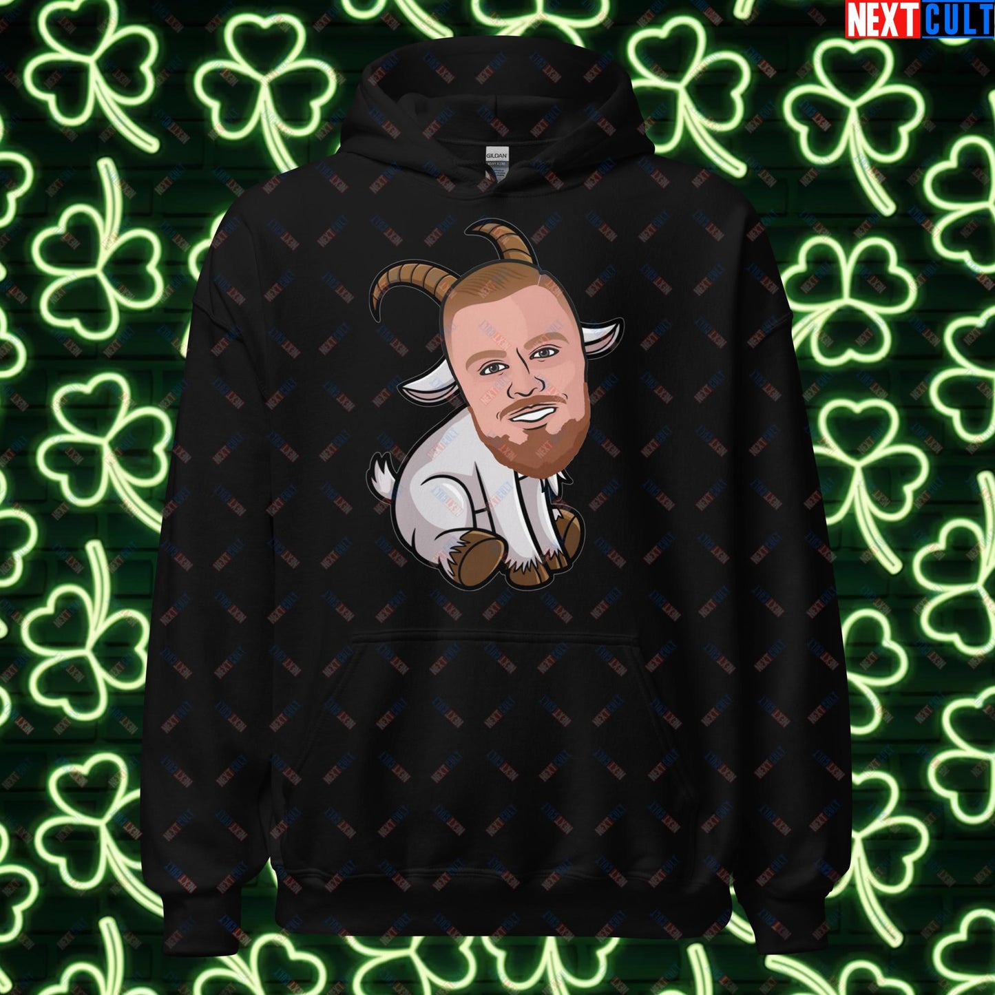 Kristaps Porzingis GOAT Hoodie - Funny Basketball Meme Sweatshirt - Greatest of All Time Pullover for Boston Celtics and Latvia Fans - Perfect Gift for Porzingis Fans Unisex Hoodie Black Hoodies Basketball Boston Celtics G.O.A.T. Kristaps Porzingis NBA Next Cult Brand