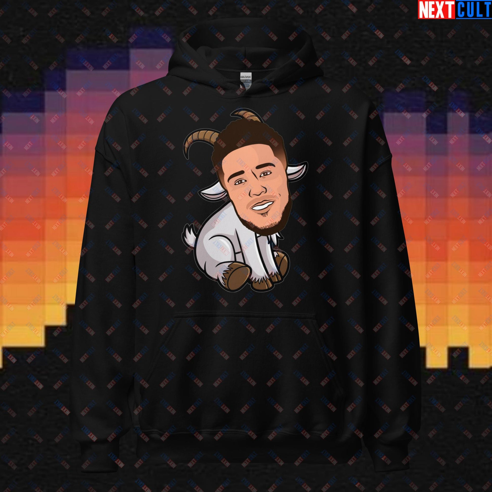 Devin Booker GOAT Hoodie - Funny Basketball Meme Sweatshirt - Phoenix Suns Greatest of All Time Pullover for Basketball Fans - Perfect Gift for Devin Booker Fans Unisex Hoodie Black Hoodies Basketball Devin Booker G.O.A.T. NBA Phoenix Suns Next Cult Brand