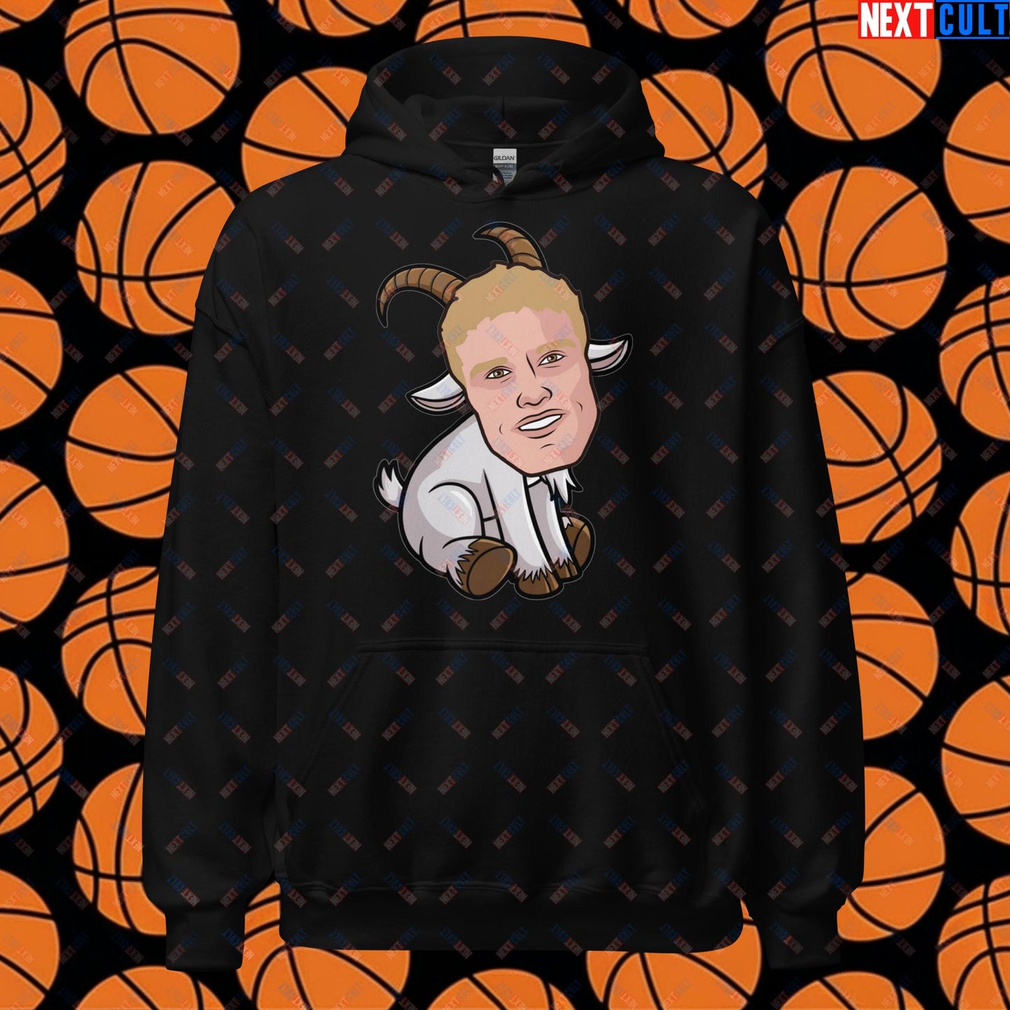 Lauri Markkanen GOAT Hoodie - Funny Basketball Meme Sweatshirt - Greatest of All Time Pullover for Basketball Fans - Perfect Gift for Lauri Markkanen Fans Unisex Hoodie Black Hoodies Basketball G.O.A.T. Lauri Markkanen NBA Utah Jazz Next Cult Brand