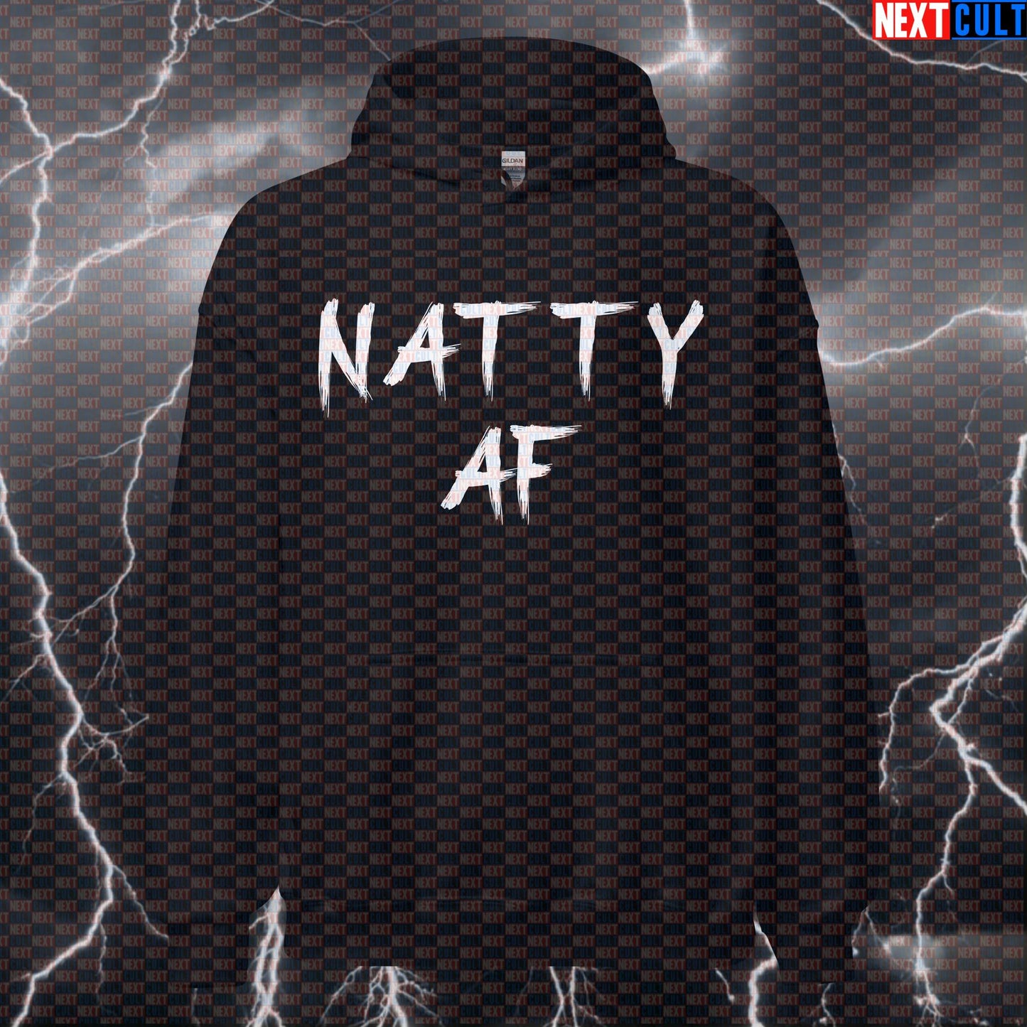 Funny Natty AF Gym Hoodie | Natural Bodybuilding Meme Hooded Sweatshirt | Workout Pullover For Lifters Hoodies Bodybuilding Fitness Gym Natty Pump Cover Workout Next Cult Brand