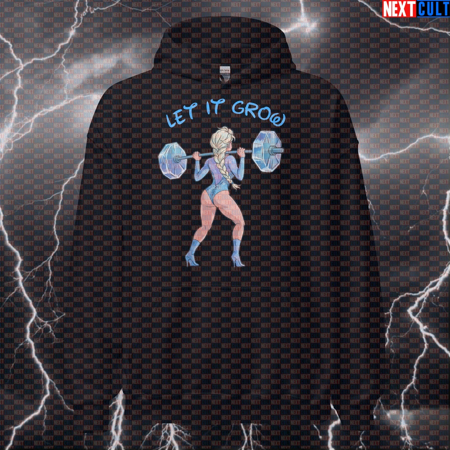 Let It Grow Gym Hoodie | Funny Booty Building Workout Hoodie For Leg Day & Squat Motivation | Fitness Meme Bodybuilding Films Fitness Frozen Gym Leg Day Powerlifting Pump Cover Workout Next Cult Brand