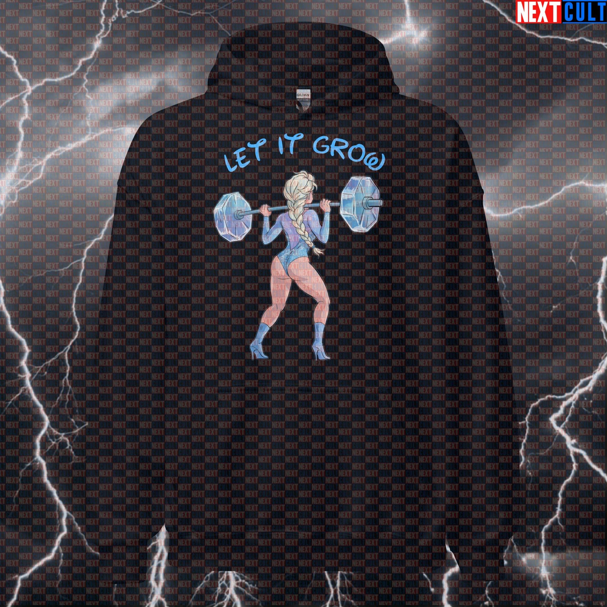 Let It Grow Gym Hoodie | Funny Booty Building Workout Hoodie For Leg Day & Squat Motivation | Fitness Meme Bodybuilding Films Fitness Frozen Gym Leg Day Powerlifting Pump Cover Workout Next Cult Brand
