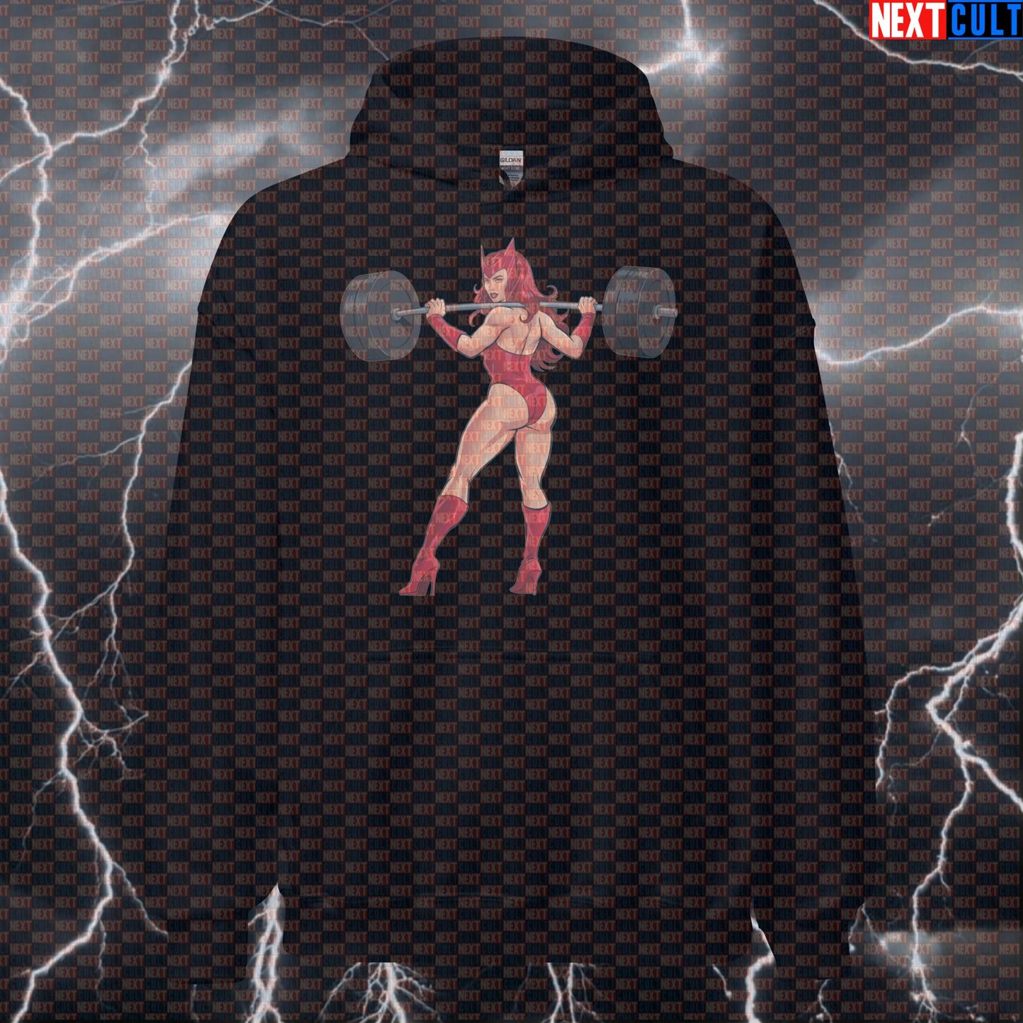 Gym Witch Hoodie | Funny Workout Hoodie For Leg Day & Booty Building Gains | Hooded Sweatshirt Pullover Avengers Bodybuilding Films Fitness Gym Leg Day Powerlifting Pump Cover Superheroes Workout Next Cult Brand