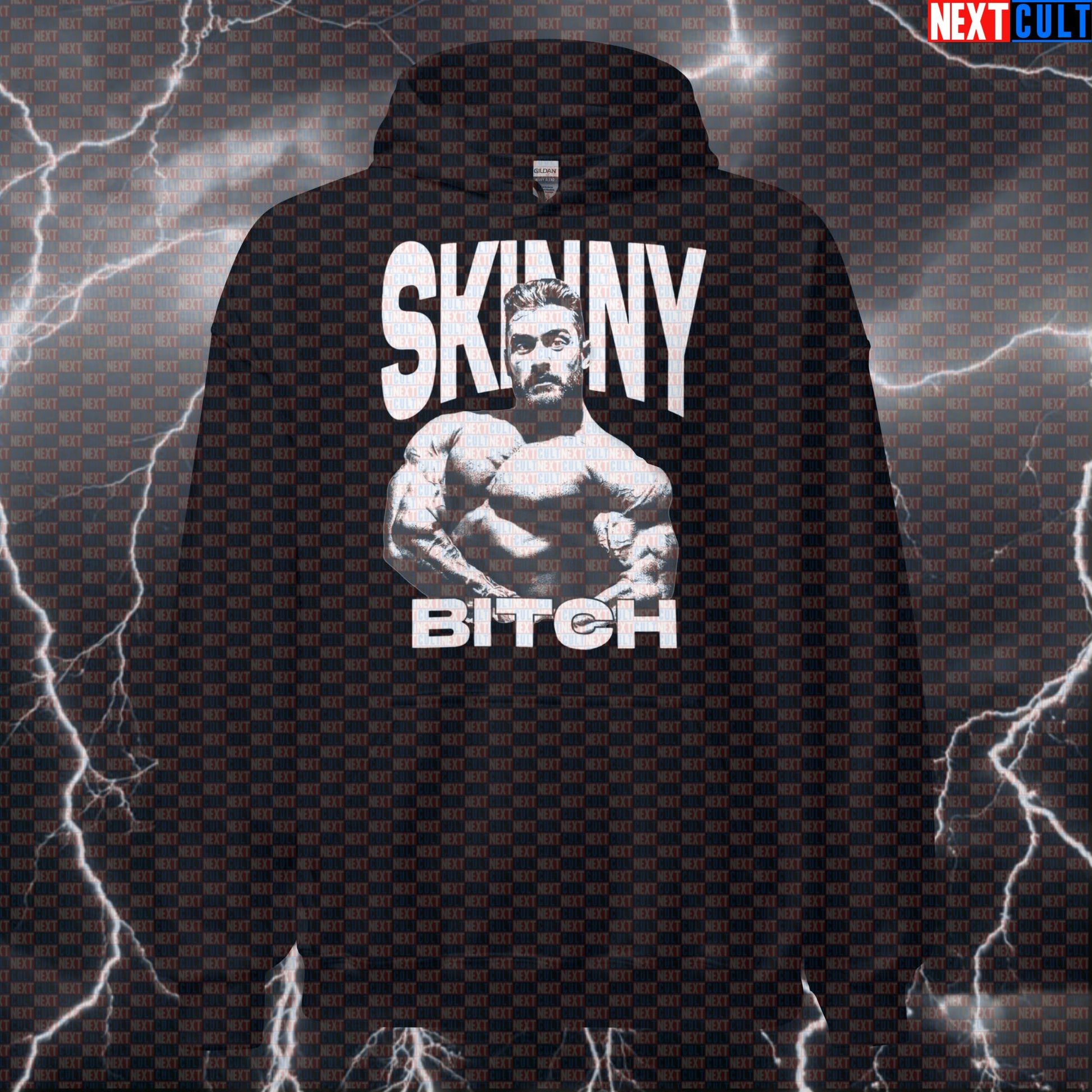 Skinny Bitch Chris Bumstead Gym Hoodie | Funny CBUM Bodybuilding Meme Workout Hooded Sweatshirt Hoodies Bodybuilding Chris Bumstead Fitness Gym Pump Cover Workout Next Cult Brand