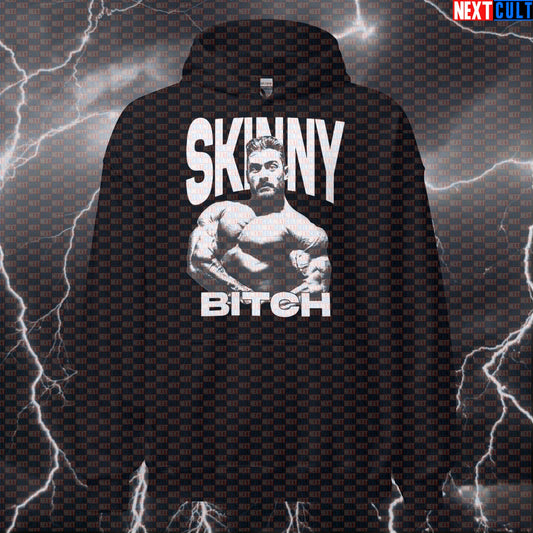 Skinny Bitch Chris Bumstead Gym Hoodie | Funny CBUM Bodybuilding Meme Workout Hooded Sweatshirt Hoodies Bodybuilding Chris Bumstead Fitness Gym Pump Cover Workout Next Cult Brand