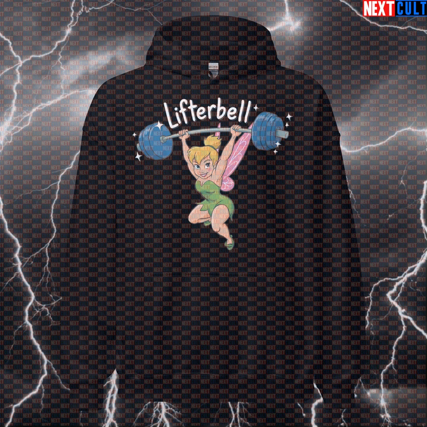 Lifterbell Gym Fairy Funny Workout Hoodie | Fitness Meme Hooded Sweatshirt For Gym Girls & Lifters Bodybuilding Films Fitness Gym Powerlifting Pump Cover Workout Next Cult Brand