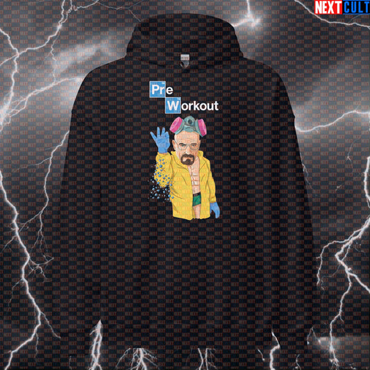 Sprinkling Preworkout Gym Hoodie | Funny Breaking Bad Workout Hoodie For Lifters | Fitness Meme Pullover Hoodies Bodybuilding Breaking Bad Fitness Gym Pump Cover TV Workout Next Cult Brand